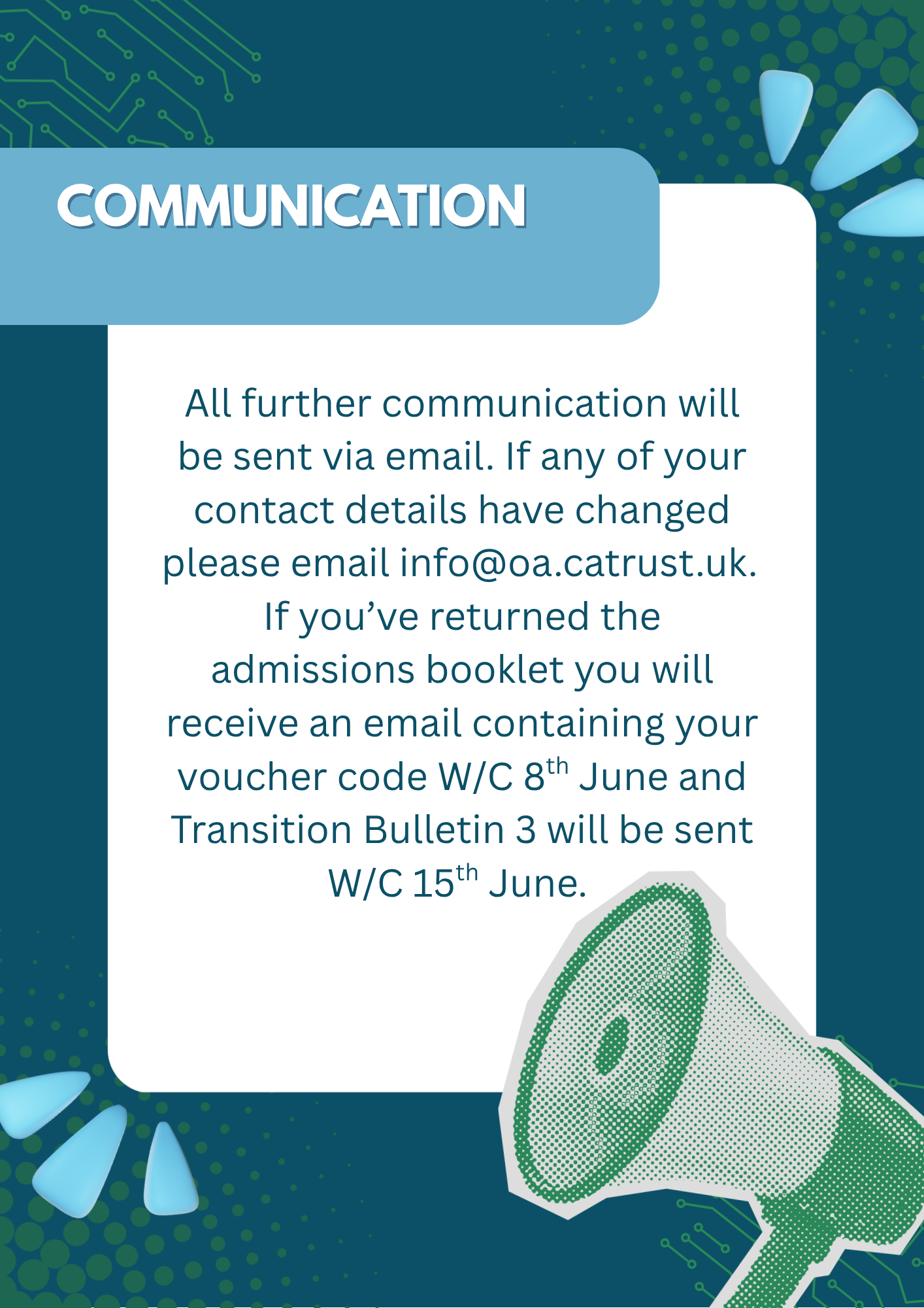 Blue And White Modern Important Announcement Flyer (1)